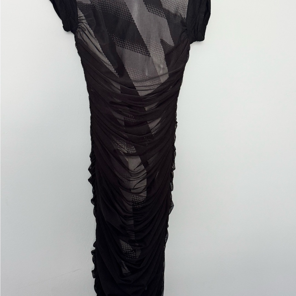 Elegant Black Ruched Dress